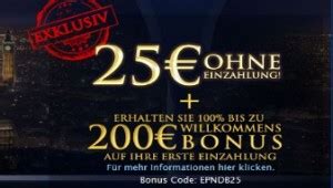 casino 25 euro bonus ohne einzahlung 2019